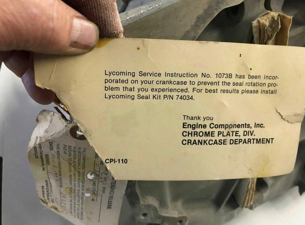 Lycoming O-235-C Certified Crankcase 6 Lycoming O-235-C Certified Crankcase - Image 6